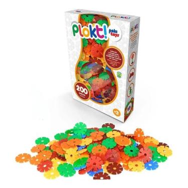 Imagem de Brinquedo De Montar Plokt Discos Educativo Criativo 200 Pcs - Paki Toy