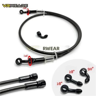 Imagem de Mangueira De Freio De Motocicleta Em Aço Inoxidável Trançada Com Banjo