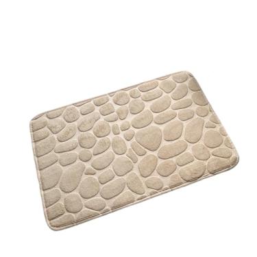 Imagem de Tapetes de paralelepípedos em relevo para casa de banho na bacia de lavatório, tapete lateral para casa de banho, duche, capacho viscoelástico (amarelo)