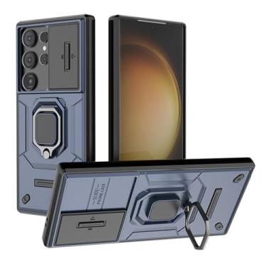 Imagem de LTLMYDAM Capa fina para Samsung Galaxy S26 Ultra/S26 Plus/S26, Anel Magnético Cool Shell Câmera Deslizante Militar À Prova de Choque Armadura, Azul, S26 Plus
