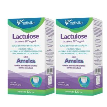 Imagem de Kit C2 Lactulose 120ml Nativita Sabor Ameixa