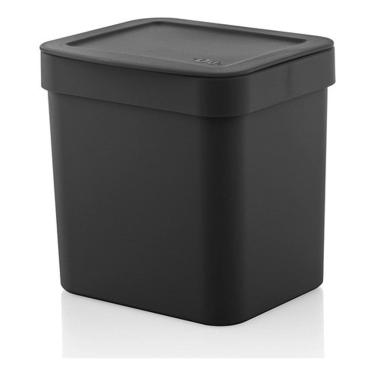 Imagem de Lixeira Trium 4,7 Litros - Preta - Ou