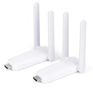 Imagem de Transmissor e Receptor Sem Fio Modo Dual Display 5Ghz Casting Estável para Laptops Câmeras Consoles de Jogos Distância Transmissão Até 164 Pés Suporta Vídeo HD 1080P Modos Espelhamento Extensão Tela