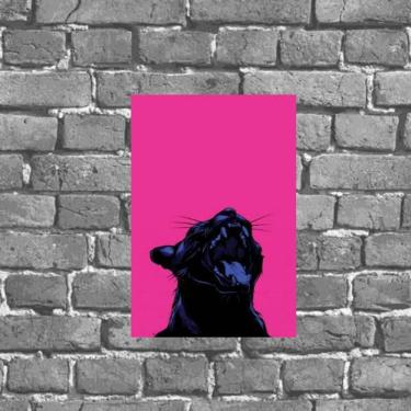 Imagem de Placa Decorativa Pantera Preta 18X27Cm