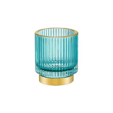 Imagem de LEICURACE Organizador de pincéis de maquiagem, porta-escovas de dentes, porta-lápis de mesa, copo de pincel de vidro vintage multifuncional (A3-29-US)