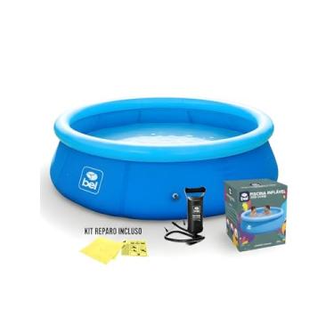 Imagem de Piscina Inflável Borda Redonda Infantil Criança Adulto Familiar Praia Sol Diversão Nova 1900 Litros Oficial Premium Menino Menina