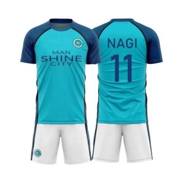 Imagem de Conjunto De Camisa De Futebol Anime Blue Lock Para Homens, Calções Esp