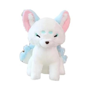 Imagem de Brinquedo De Pelúcia Raposa Branca De Nove Caudas De 38cm, Animal De P