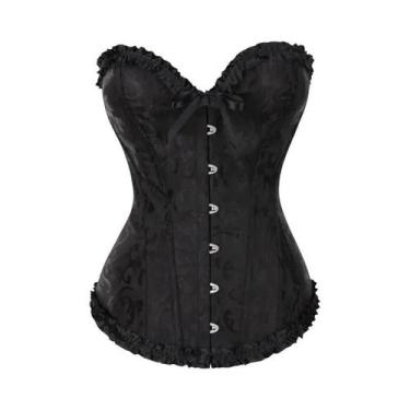 Imagem de Corset Sexy Floral De Renda Para Mulheres, Shapewear Gótico, Blusa De 