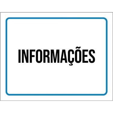 Imagem de Kit 3 Placas Ambiente Sinalização Setor Informações