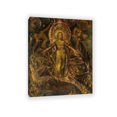 Imagem de A forma espiritual de Pitt Guiding William Blake arte de parede em tela famosa reprodução de pintura a óleo decoração de casa William Blake pôster elegante decoração de parede para sala de estar