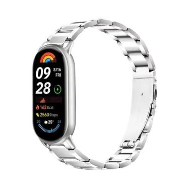 Imagem de Pulseira De Metal Em Aço Inoxidável Para Xiaomi Mi Band 10 9 8 Smartwa