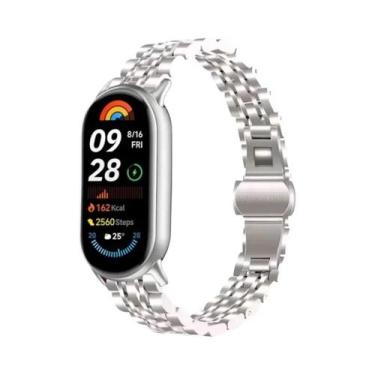 Imagem de Pulseira De Metal Em Aço Inoxidável Para Xiaomi Mi Band 10 9 8 Smartwa