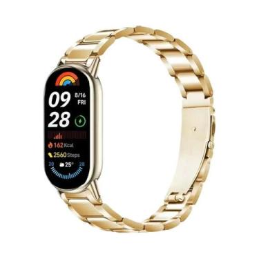 Imagem de Pulseira De Metal Em Aço Inoxidável Para Xiaomi Mi Band 10 9 8 Smartwa