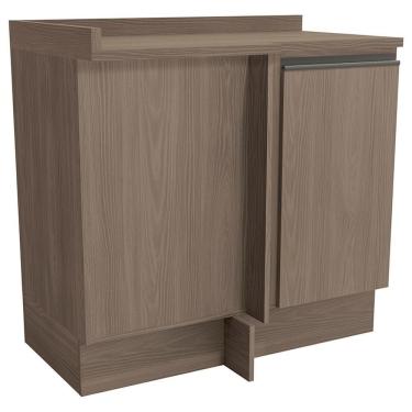 Imagem de Balcao Canto Reto Com Tampo 1p 98 Cm Maxxi G748 Nogal Kappesberg Nogal