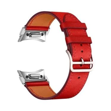 Imagem de Pulseira De Couro Quick Fit Para Samsung Galaxy Watch 6/5/4 40mm 44mm 