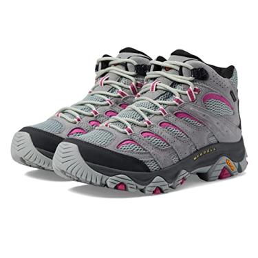 Imagem de Merrell Bota feminina Moab 3 Mid impermeável para caminhada, Monumento/fúcsia, 35