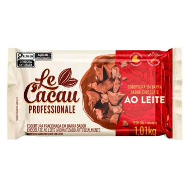 Imagem de Cobertura Barra Chocolate ao Leite Le Cacau 1,01kg - LeCacau