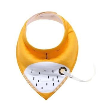 Imagem de Babador Impermeável Anti-Sujeira Para Bebê Com Corrente Para Chupeta E