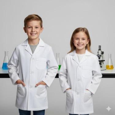 Imagem de Jaleco Infantil Manga Longa - Namastê Cor:BrancoTamanho:4 - Namaste, B