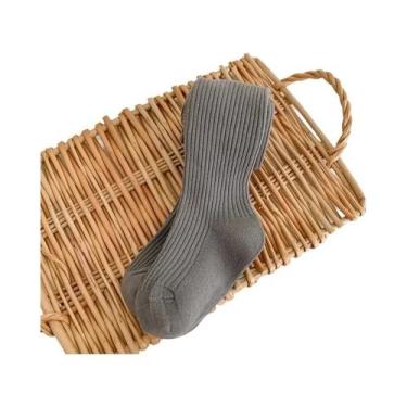 Imagem de Meias-calças De Algodão Para Meninas, Listradas, Cor Sólida, Outono, P