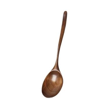 Imagem de Colher De Sopa Redonda Grande, Nanmu, Durável, Fácil De Limpar, Cabo L