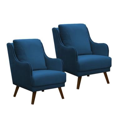 Imagem de Kit 2 Poltronas Arezo com Molas Ensacadas Movellu Home