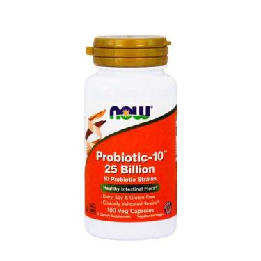 Imagem de PROBIOTIC-10 Probiótico 25 BILLION (100 Vcaps) Now Foods, Suplemento A