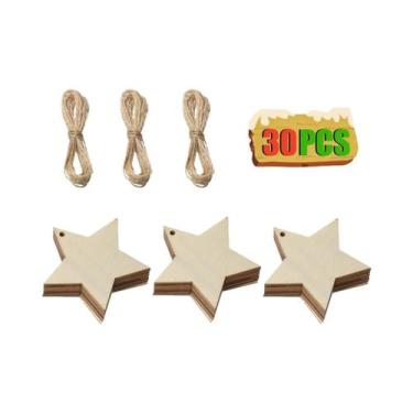 Imagem de Ornamentos De Natal De Madeira Não Acabados 10-50 Peças, Fatias De Mad