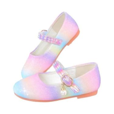 Imagem de Sapatos Femininos Com Lantejoulas, Princesa, Arco-íris, Para Festa, Da