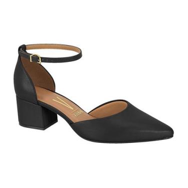 Imagem de Sapato Scarpin Salto Grosso Baixo Feminino Vizzano