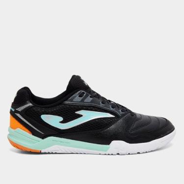 Imagem de Chuteira Futsal Joma Dribling Masculina, Preto, Azul, 41