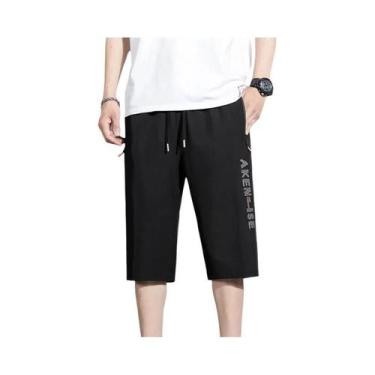 Imagem de Shorts Esportivos Masculinos Pretos De Secagem Rápida E Respiráveis Co