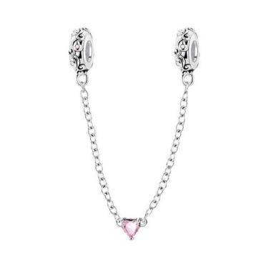 Imagem de Pulseira Feminina De Prata 925 Com Berloques De Café E Corrente De Seg