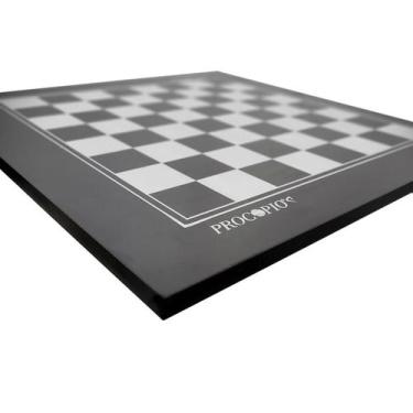 Imagem de Tabuleiro de Dama e Xadrez Linha Ébano Escuro Procopio