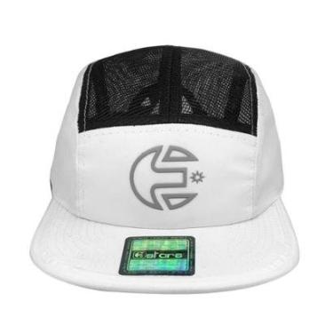 Imagem de Boné 5panel Bloom Aba Reta Branco Skate Est-482 E-stars-Unissex