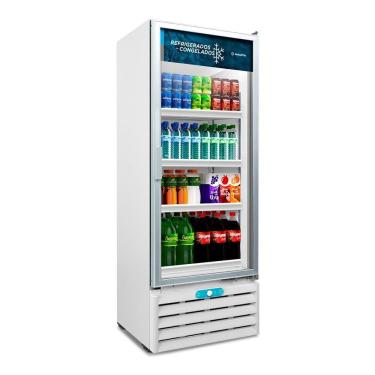 Imagem de Refrigerador de Vitrine Metalfrio 509 Litros, VF55AL, Dupla Ação, Porta de Vidro, Branco