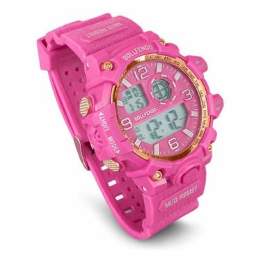 Imagem de Relogio Digital Rosa Pink Feminino Leve Pequeno Digital 2026 - Boolfen
