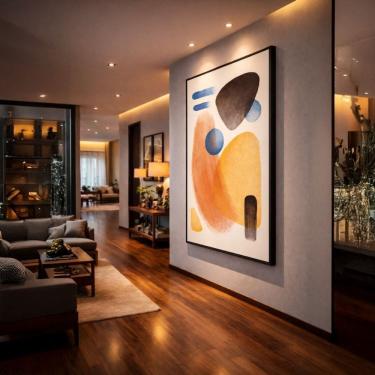 Imagem de Quadro Canvas Pedras Formosa 90x60cm Mold Preta