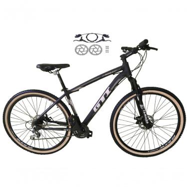 Imagem de Bicicleta Aro 29 Gti Roma Alumínio 21v Freio A Disco Hidráulico Garfo Com Suspensão Pne...