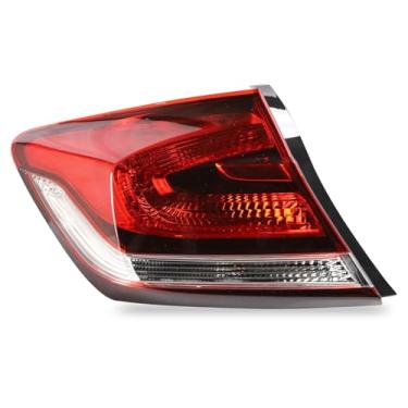 Imagem de Conjunto de luz traseira compatível com Honda Civic 2014 2015 4 portas externas esquerda lanterna traseira substituição 33550TR0A51