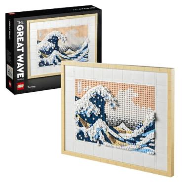 Imagem de LEGO 31208 Art Hokusai – Big Wave, painel de parede japonês 3D, imagem – oceano, passatempos criativos para adultos, DIY decoração de casa ou escritório
