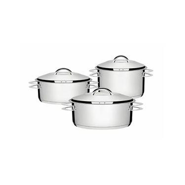 Imagem de Jogo de Panelas Tramontina Solar 3 Peças Aço Inox Fundo Triplo