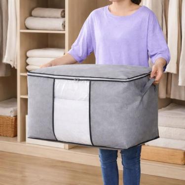 Imagem de Caixa Organizadora Dobrável Grande Edredom Zíper - Genérica