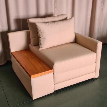 Imagem de Poltrona Cama Solteiro com Tampo Lateral Esquerdo Tecido Acquablock 10