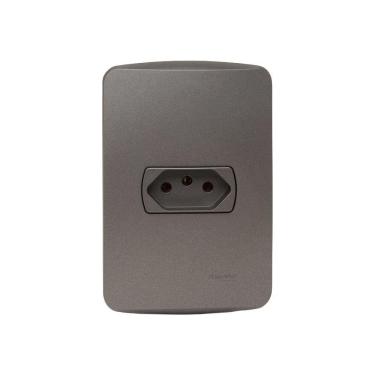 Imagem de Conj.Miluz Schneider 1 Tomada 2P+T Horiz.10A 250V Graf.