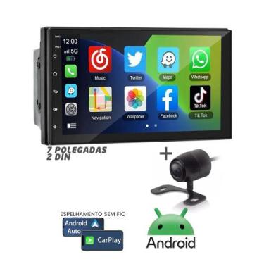 Imagem de Central Multimídia Tela 7 Carplay Android Auto Sem Fio Wifi Mult-Tech 