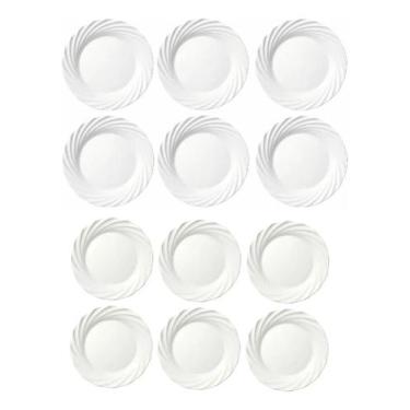 Imagem de Conjunto De Pratos 6 Rasos 6 Sobremesa Almoço Jantar Mesa - Nadir Figu