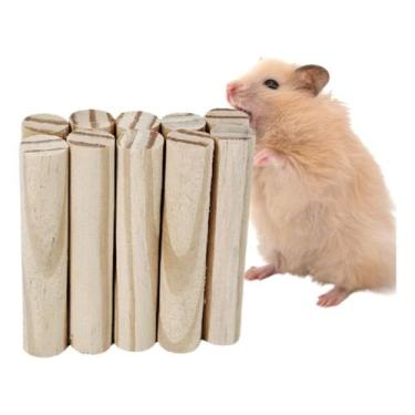 Imagem de Palitos de madeira para roedores hamster coelhos chinchila ratos 10pcs