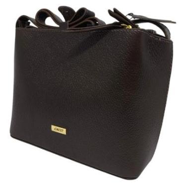 Imagem de Bolsa Feminina Couro Alça Transversal Elegante Moderna Cacci-Feminino